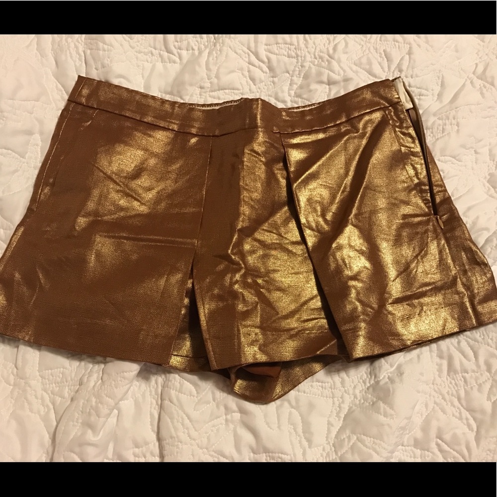 Metallic copper skort